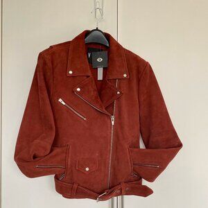 VEDA Brown Rust Jayne Suede Jacket - New Never Worn, Size Large